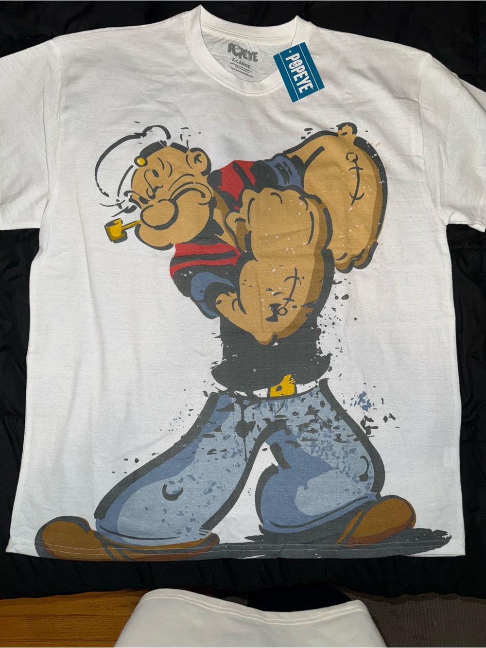 Popeye Graphic Tee - White with Multi-Color Print